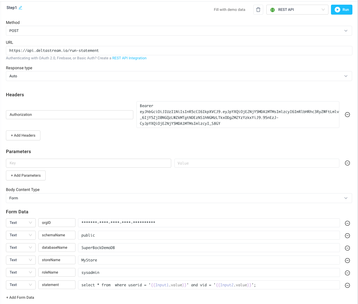 deltastream superblocks rest api